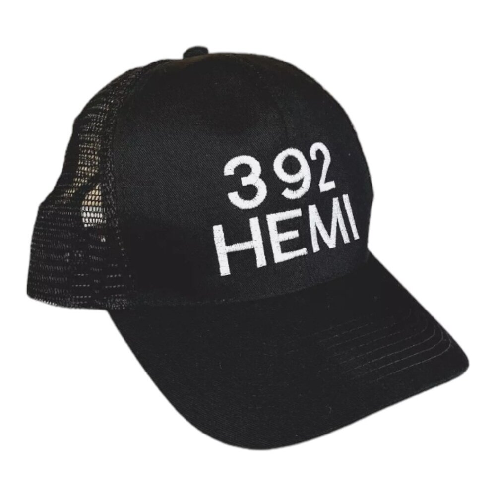 392 Hemi OTTO SnapBack Mesh Black Ball Cap Black/White One Size Fits Most